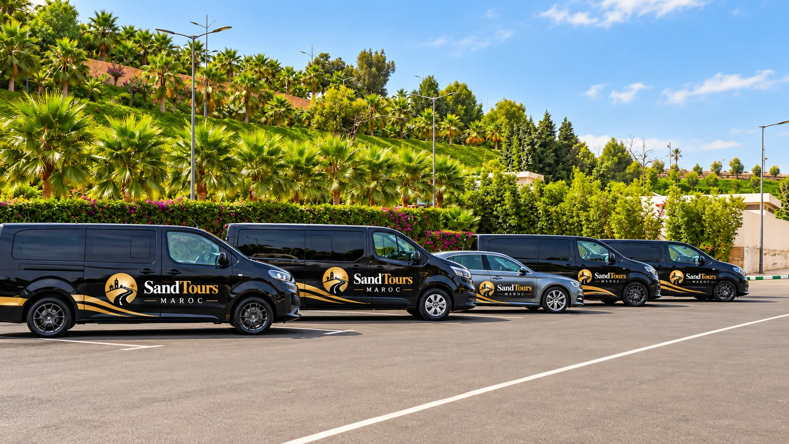 Sand Tours Maroc vehicle branding illustration
