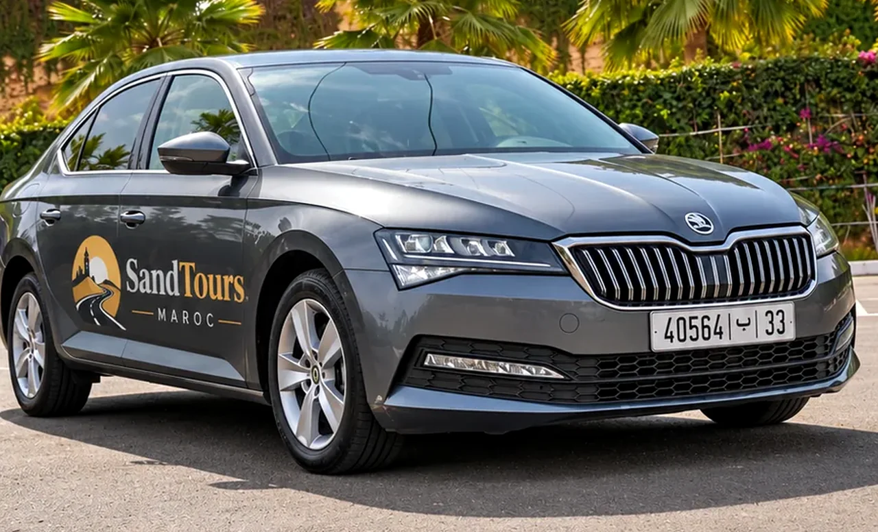 Sand Tours sedan, concept branding illustration